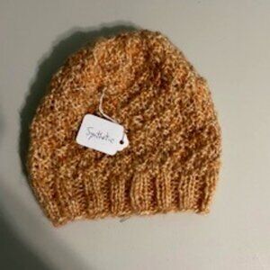 Handmade crochet tan cap